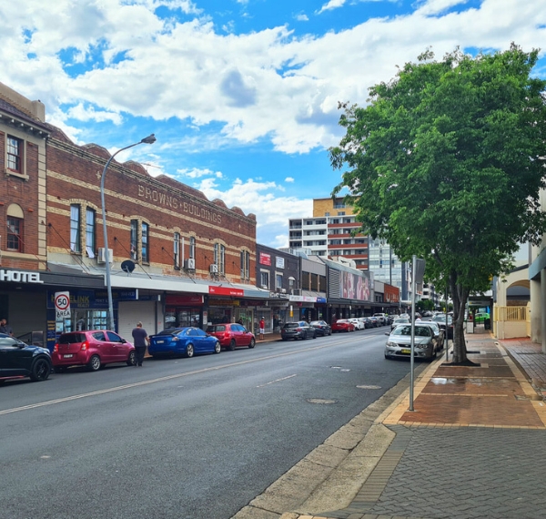 Commercial buildings in Lidcombe and Homebush West, NSW